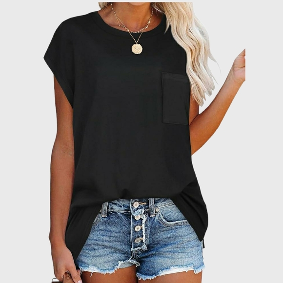 Black Casual Women's Top Size L - Picture 1 of 4